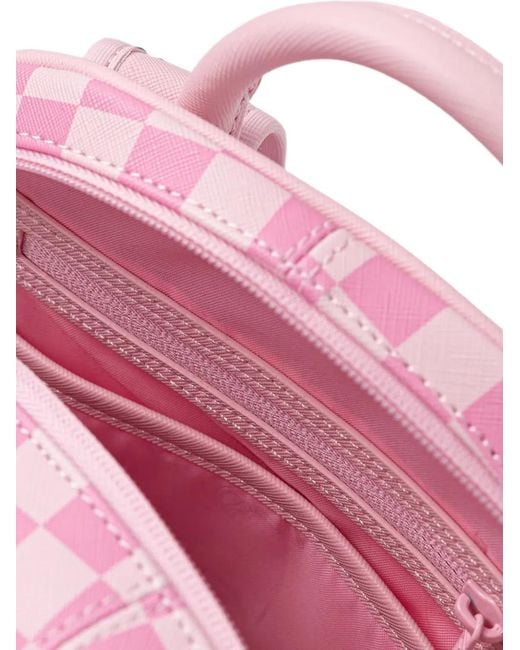 Sprayground Pink Shark Chequered Backpack