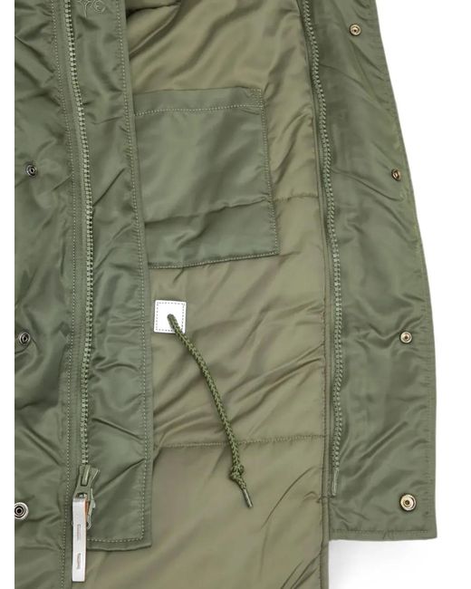 Alpha Industries Green X Thug Club Hooded Stud-Embellished Jacket for men