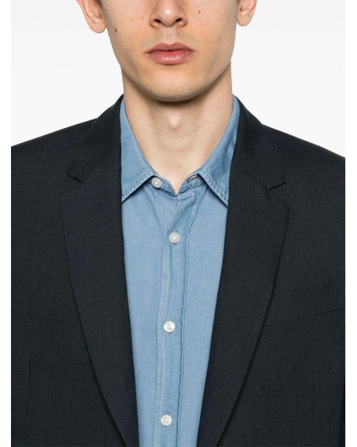 Paul Smith Blue Single-breasted Linen Suit for men