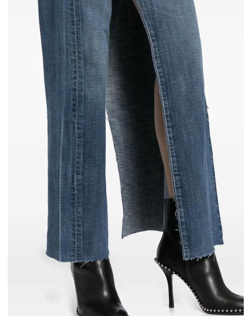PROTOTYPES Blue Washed Denim Midi Skirt