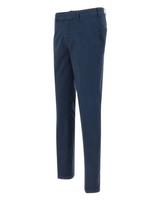 Devore Blue Belt-Loops Trousers for men