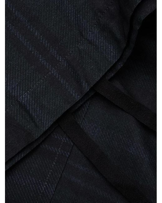 メンズ Sacai チェック バックル パンツ Blue