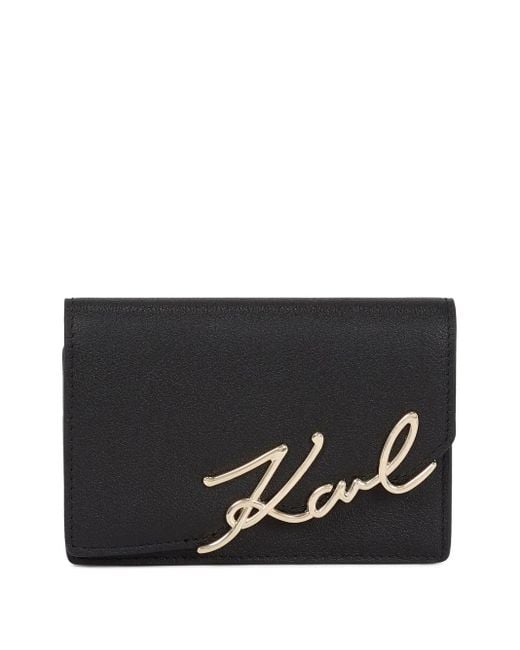 Karl Lagerfeld Black Signature Wallet