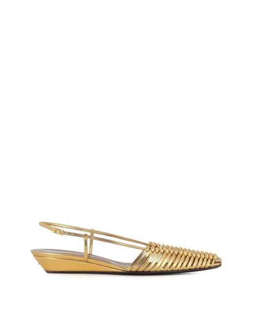 Giuseppe Zanotti Metallic Orsola Woven Pointed Sandals
