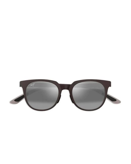 Maui Jim Zonnebril Met Rond Montuur in het Gray