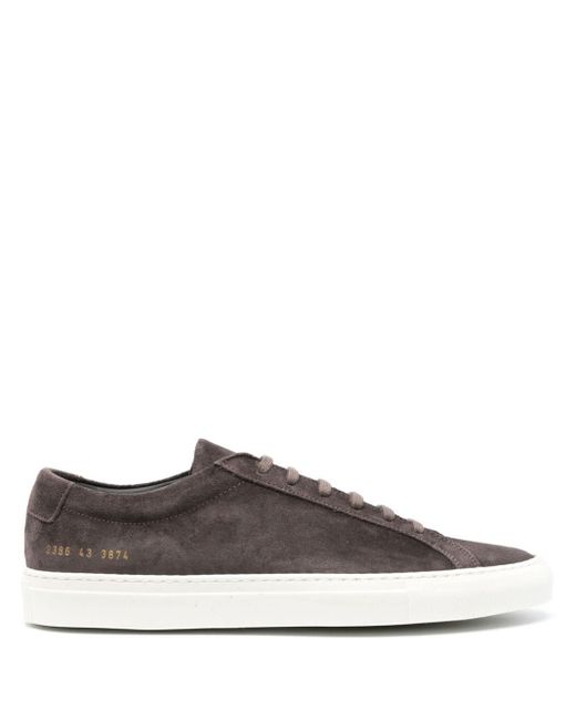 Common Projects Brown Leather-lining Suede Sneakers
