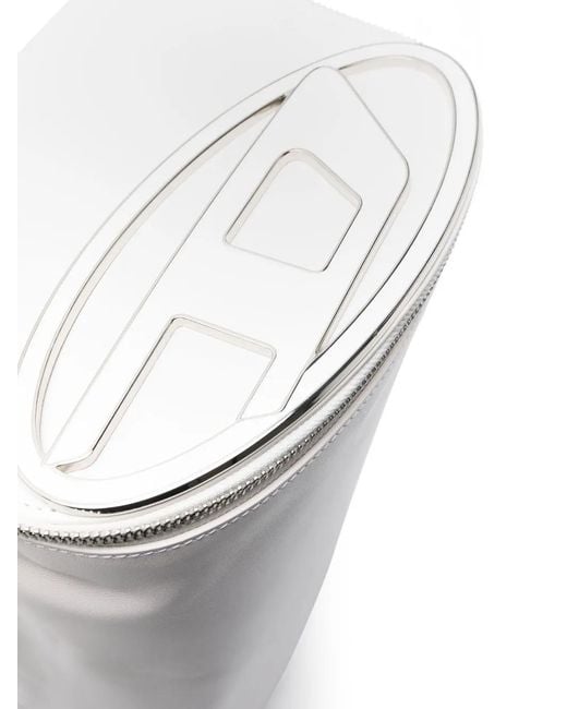 DIESEL White 1Dr Leather Backpack