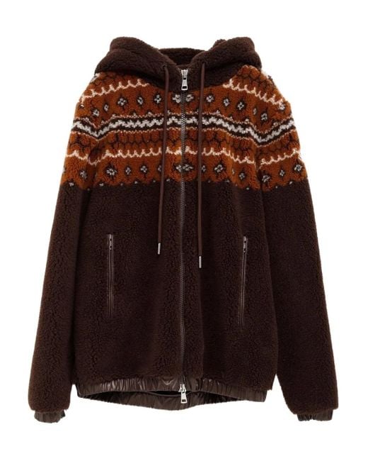 メンズ Moncler ジオメトリックパターン ジャケット Brown