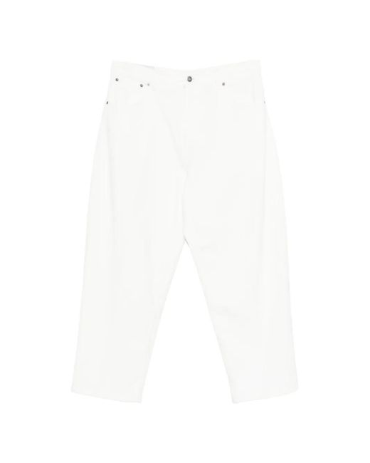 Dondup White Anthony Cropped Denim Jeans for men