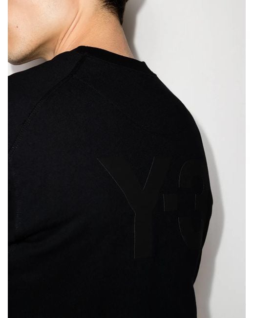 Felpa taglio comodo di Y-3 in Black da Uomo