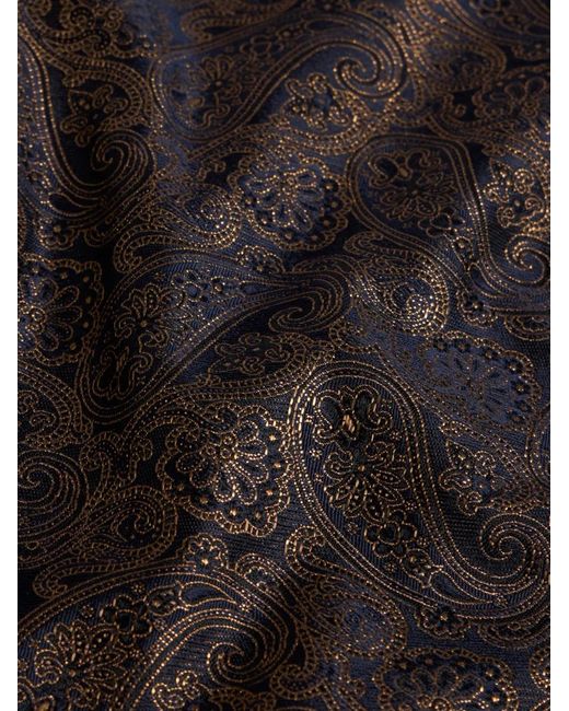 Etro Black Paisley-Pattern Scarf for men