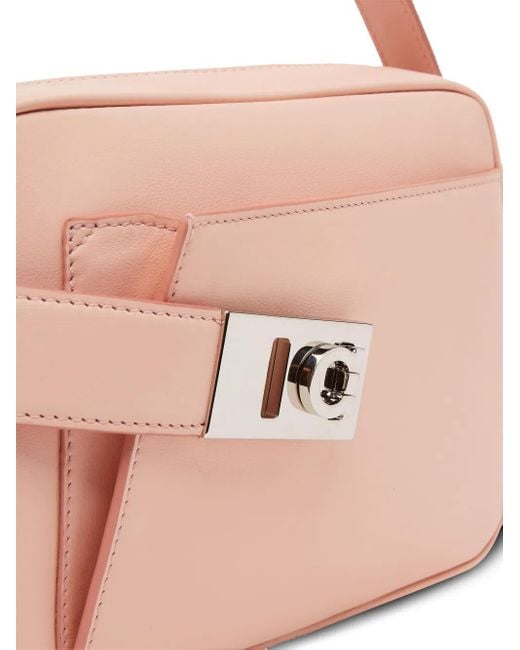 Ferragamo Pink Smooth Leather Camera Bag