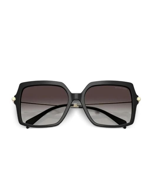Michael Kors Black Geometric-Frame Sunglasses