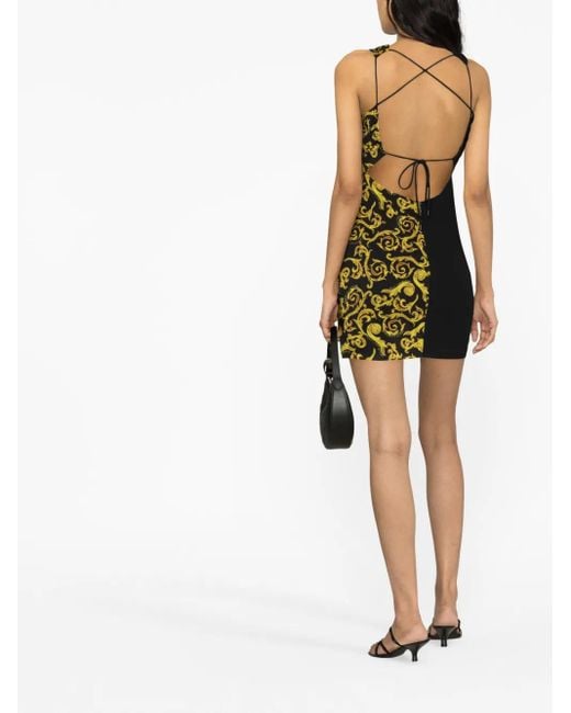 Versace Jeans Couture Black Sketch Couture-print Dress