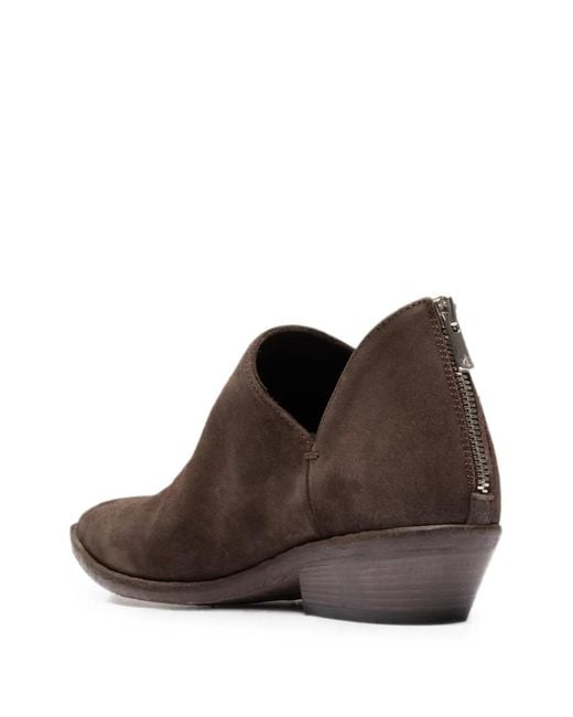 Officine Creative Brown Noelie Dd 106 Suede Ankle Boots