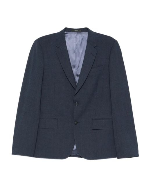 Paul Smith Blue Checked-Pattern Wool Suit for men