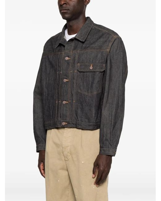 Visvim Gray Mud Od Denim Jacket for men