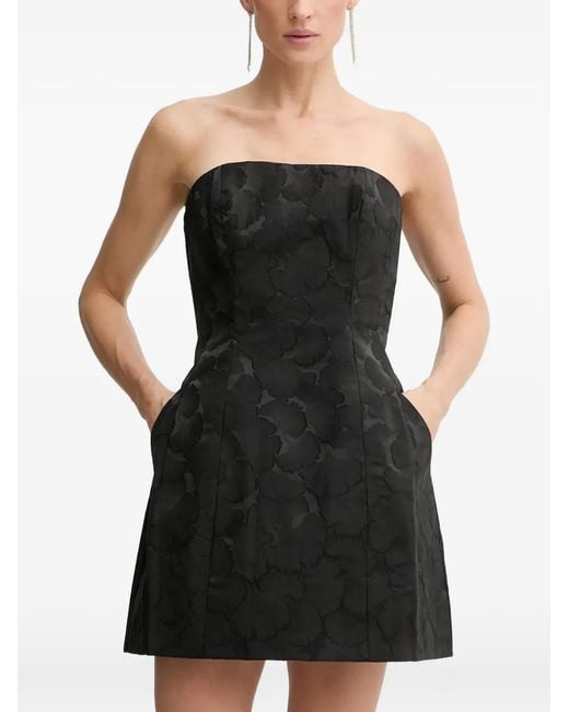 Bardot Black Karoline Strapless Side-Pocket Mini Dress