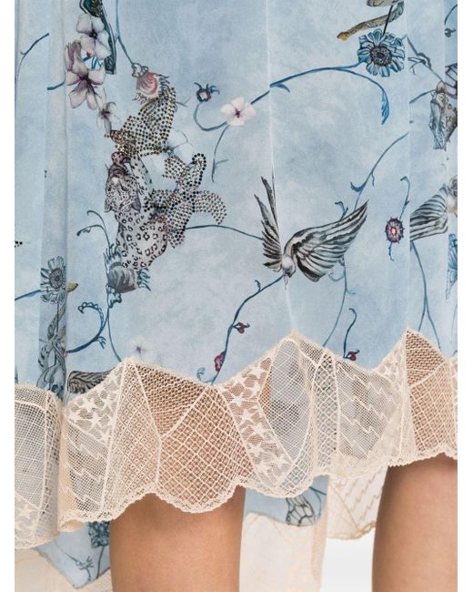 Zadig & Voltaire Blue Joslin Silk Midi Skirt
