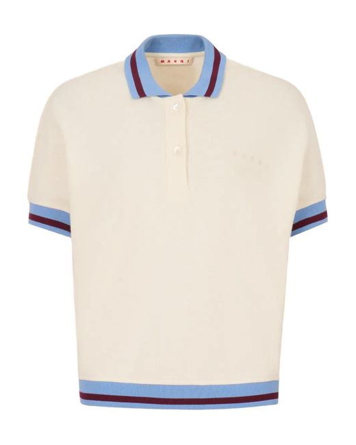 Marni Gestreepte Polo in het White