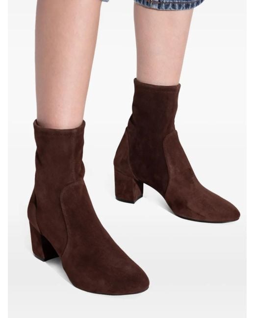 Stuart Weitzman Brown 60Mm Yuliana Ankle Boots
