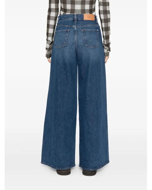 Vaqueros de talle alto 7 For All Mankind de color Blue