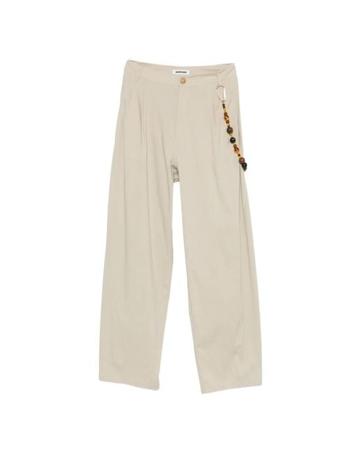 DARKPARK White Beaded Trousers