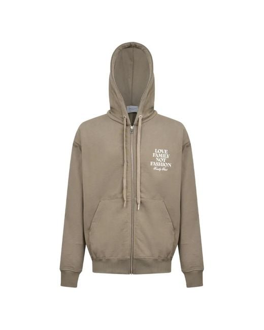 FAMILY FIRST Natural Logo-Print Hoodie for men