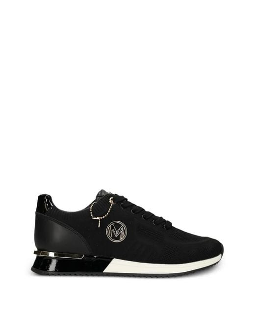 Mexx Black Logo-Plaque Knit Sneakers