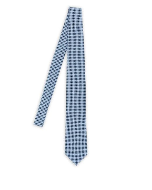 Brioni Blue Pointed Silk Tie for men