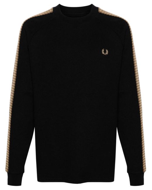Fred Perry Sweater Met Geborduurd Logo in het Black voor heren