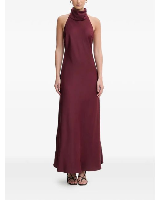 Bardot Purple Delphina Halter Open-Back Dress