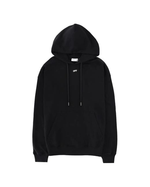 Off-White c/o Virgil Abloh Black 3D Arrow Spray Cotton Hoodie for men