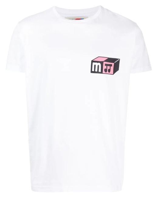 MODES GARMENTS White Logo-Print Cotton T-Shirt