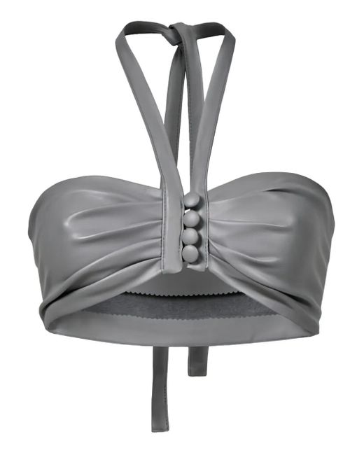 Lika Haltertop Met Knopen in het Gray