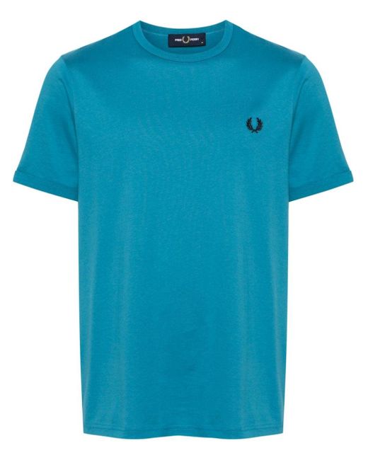 メンズ Fred Perry ロゴ Tシャツ Blue