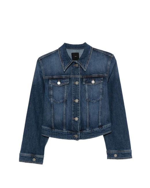 Pinko Blue Ganimede Flap-Pocket Jacket