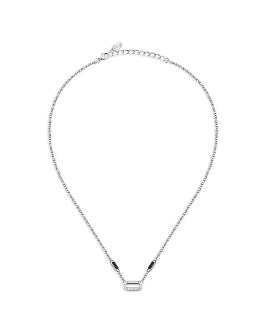 Karl Lagerfeld Metallic Chain-Link Detail Pendant Necklace