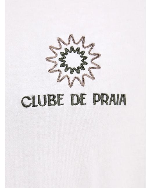 Frescobol Carioca White Graphic Crew Neck T-Shirt for men