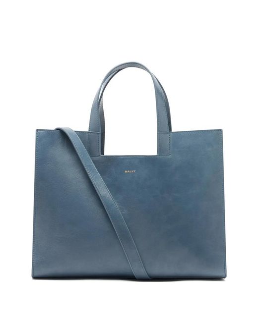 Bally Blue Easy Logo-Print Tote Bag