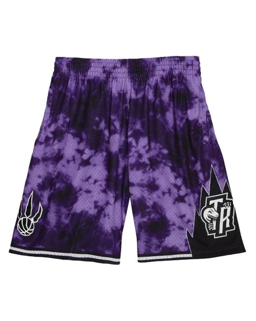 Mitchell & Ness Purple "nba Toronto Raptors 1998" Galaxy Swingman Shorts for men
