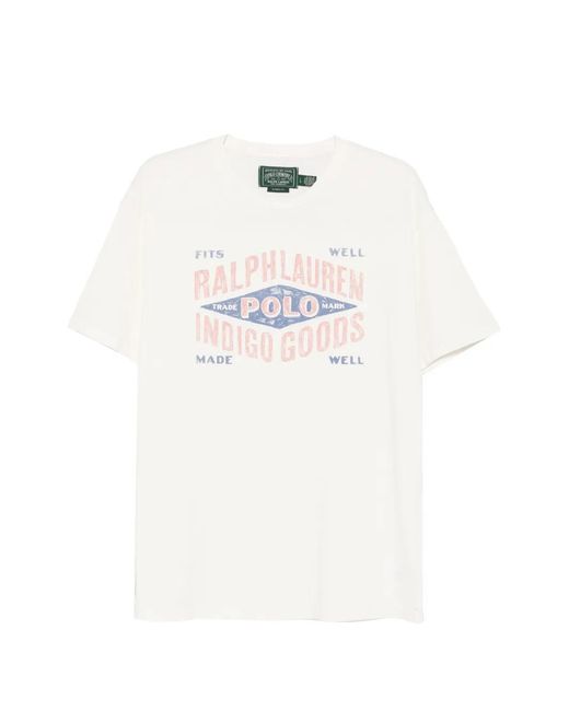 Polo Ralph Lauren White Polo Country Graphic T-Shirt for men