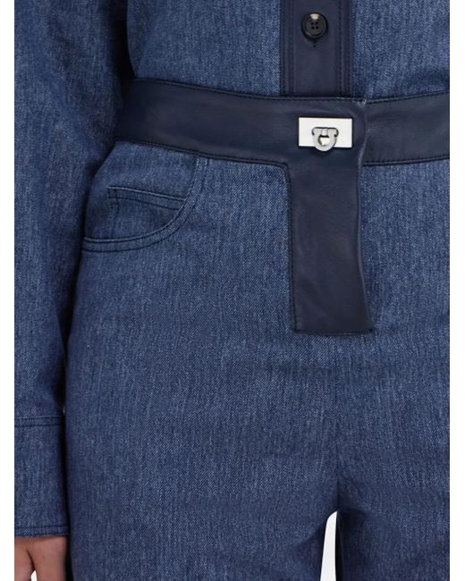 Ferragamo Blue Five Pocket Trousers