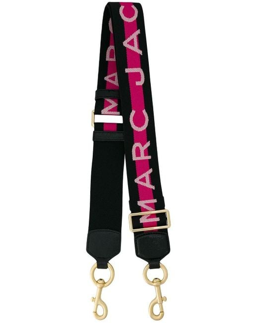 Marc Jacobs Pink Logo Stripe Bag Strap