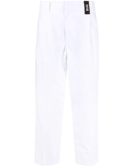 Pantalones rectos de talle medio Versace de hombre de color White