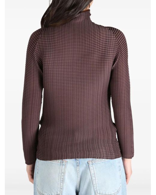 Issey Miyake Wooly Pleats Top Purple