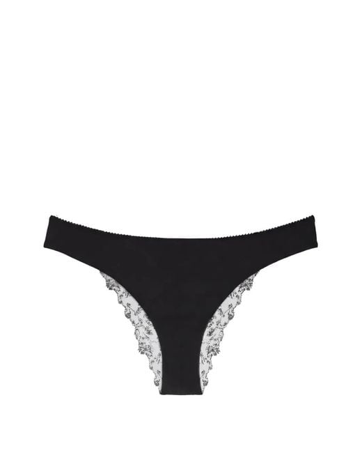 La Perla Black Lace-Panel Briefs