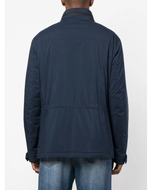 Fay Blue Multiple-Pocket Zip-Fastening Jacket for men