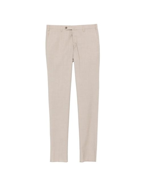 Incotex White Buttoned Trousers for men