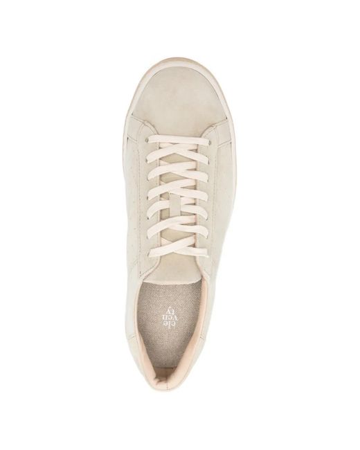 Eleventy White Quilted Leather Lace-Up Sneakers for men